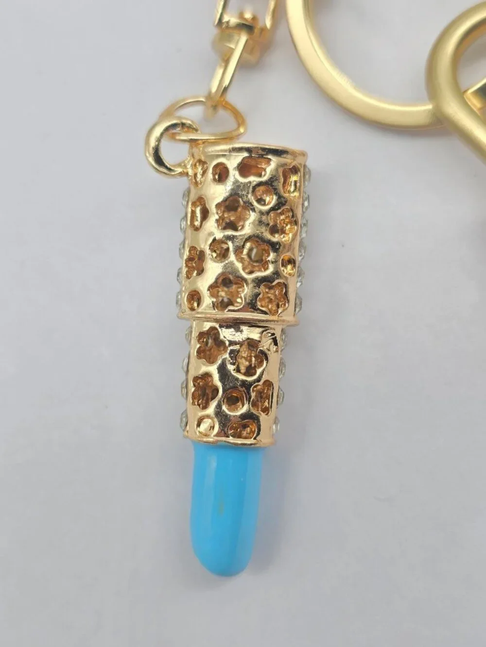 Authentic Louis Vuitton Gold Padlock 🔑 Unbranded Lipstick Keychain Bag Charm